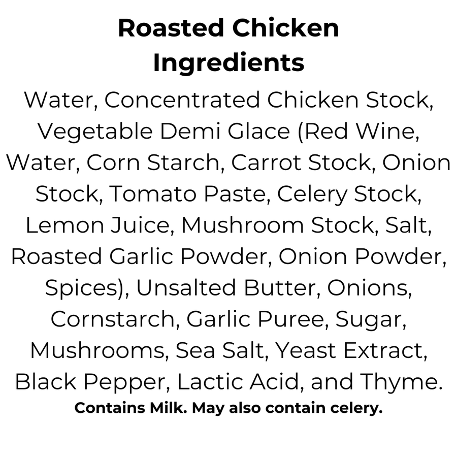 Roasted Chicken Gourmet Gravy — ingredients panel