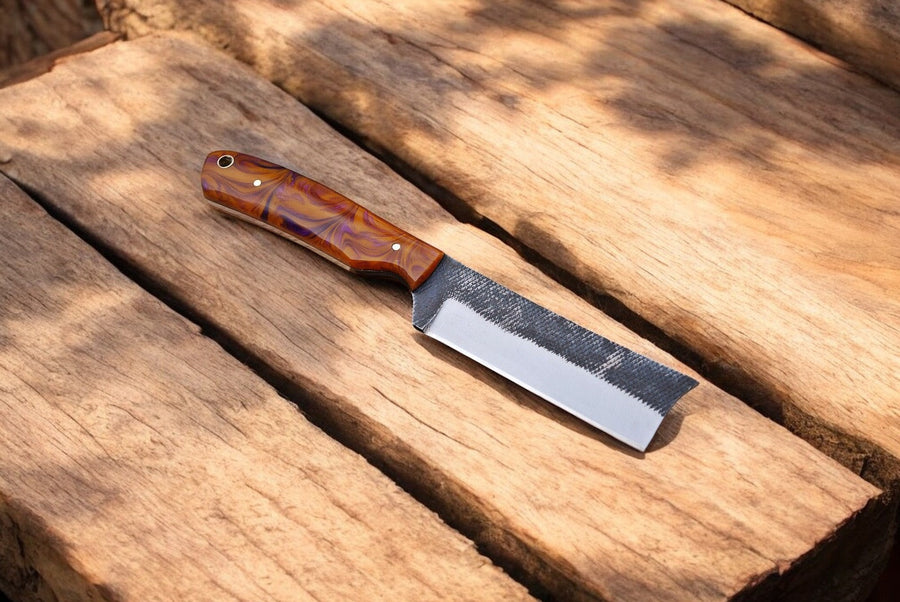 Handmade Bull Cutter Knife – File Tool Steel Blade