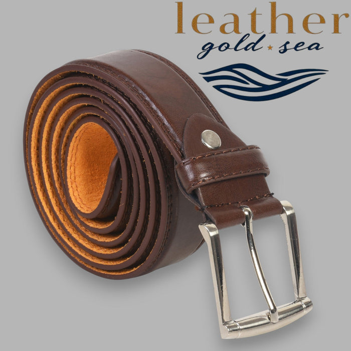 Handmade Genuine Leather Brown Belt – Multiple Sizes