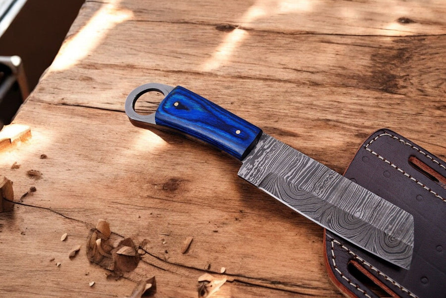 Custom Handmade Bull Cutter Knife – 8.5" File Steel Blade