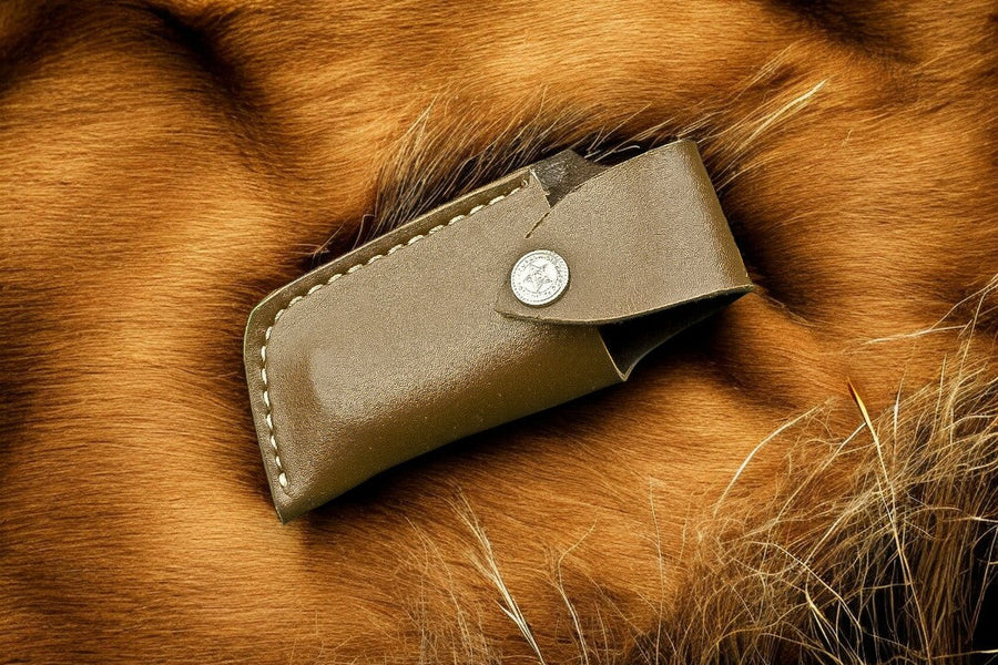 Damascus Folding Knife – Epoxy Resin Handle | 3 inch blade