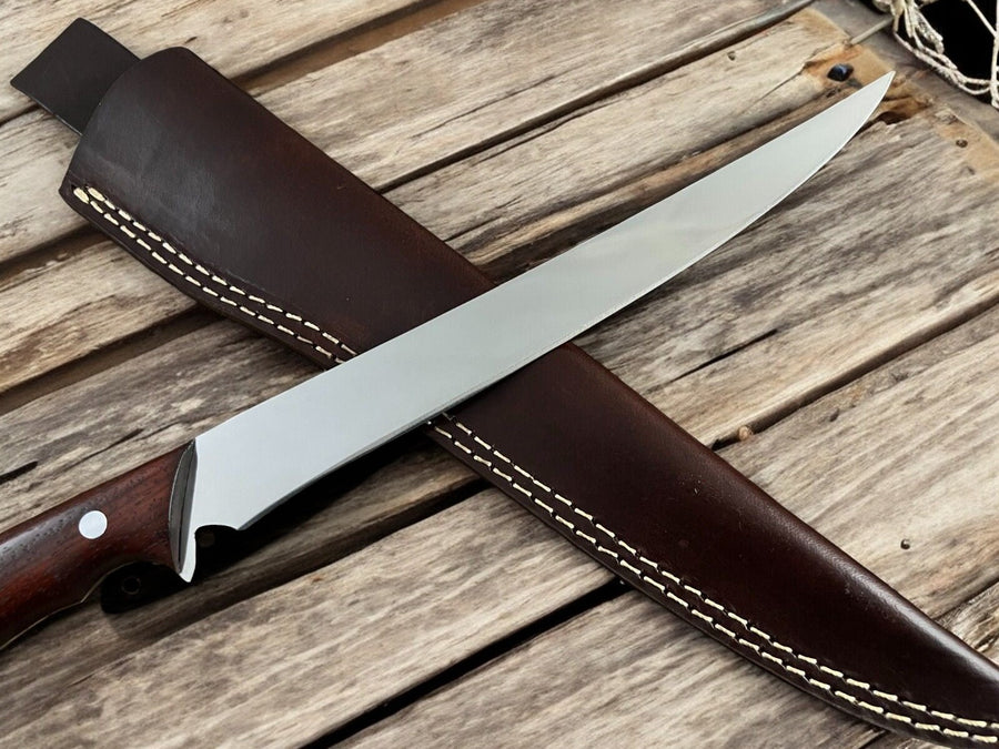 Handcrafted Rosewood Fillet Knife - Precision at 14.4