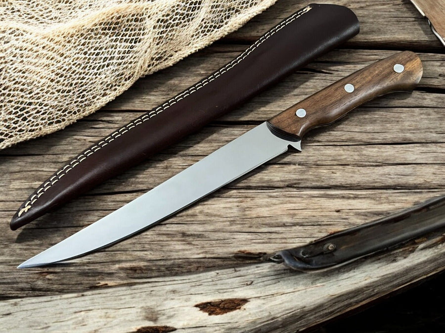 Premium 13.4" Handmade Fillet Knife with Rosewood Handle