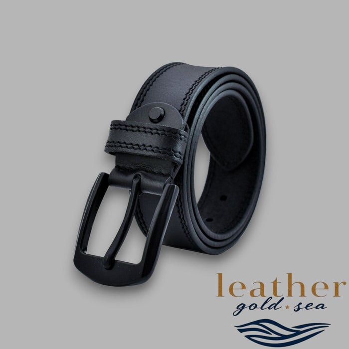 Black dress Belts for Men - 100% Genuine Leather