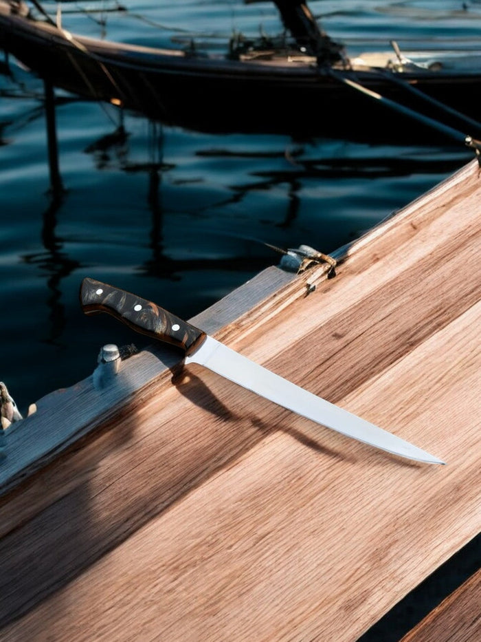 Premium Handmade Fillet Knife – 9" 440C Stainless Steel