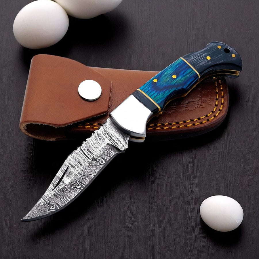 Wood Handle Folding Knife | Back Lock