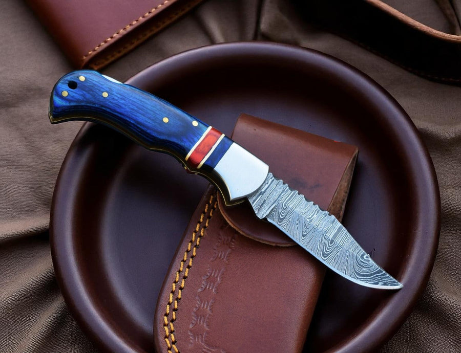 Folding Hunting Knife – Wood Handle, 3" Blade product photo