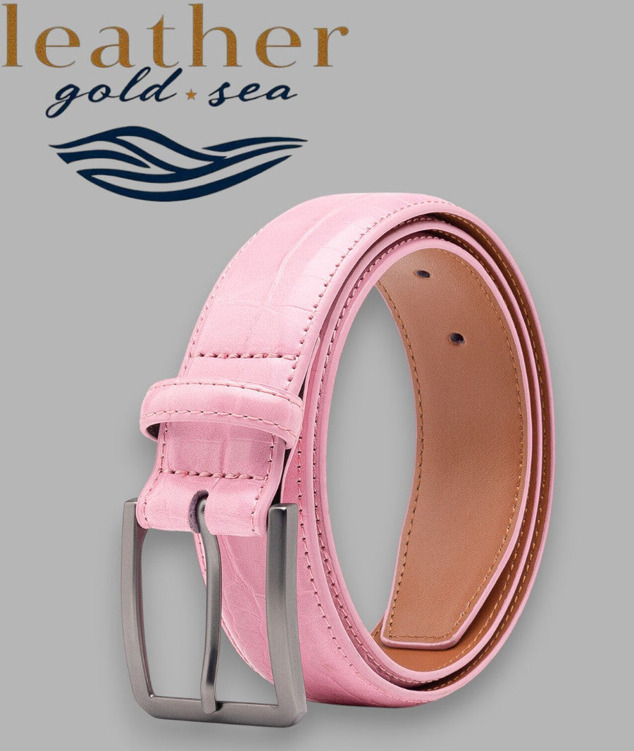 Handmade Pink Genuine | Women's Belts made in USA – Multiple Sizes