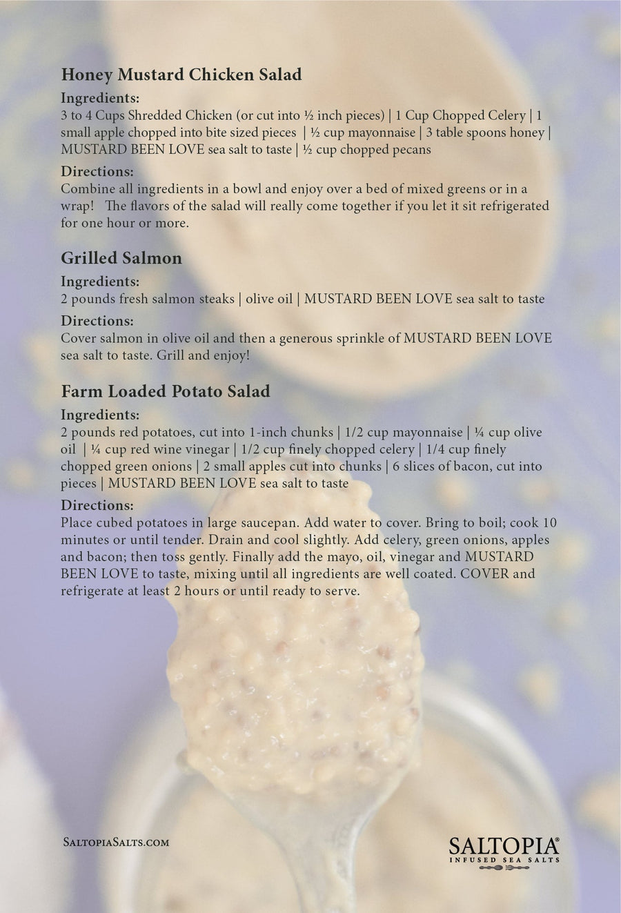Product photo for French Mustard infused salt – MUSTARD BEEN LOVE