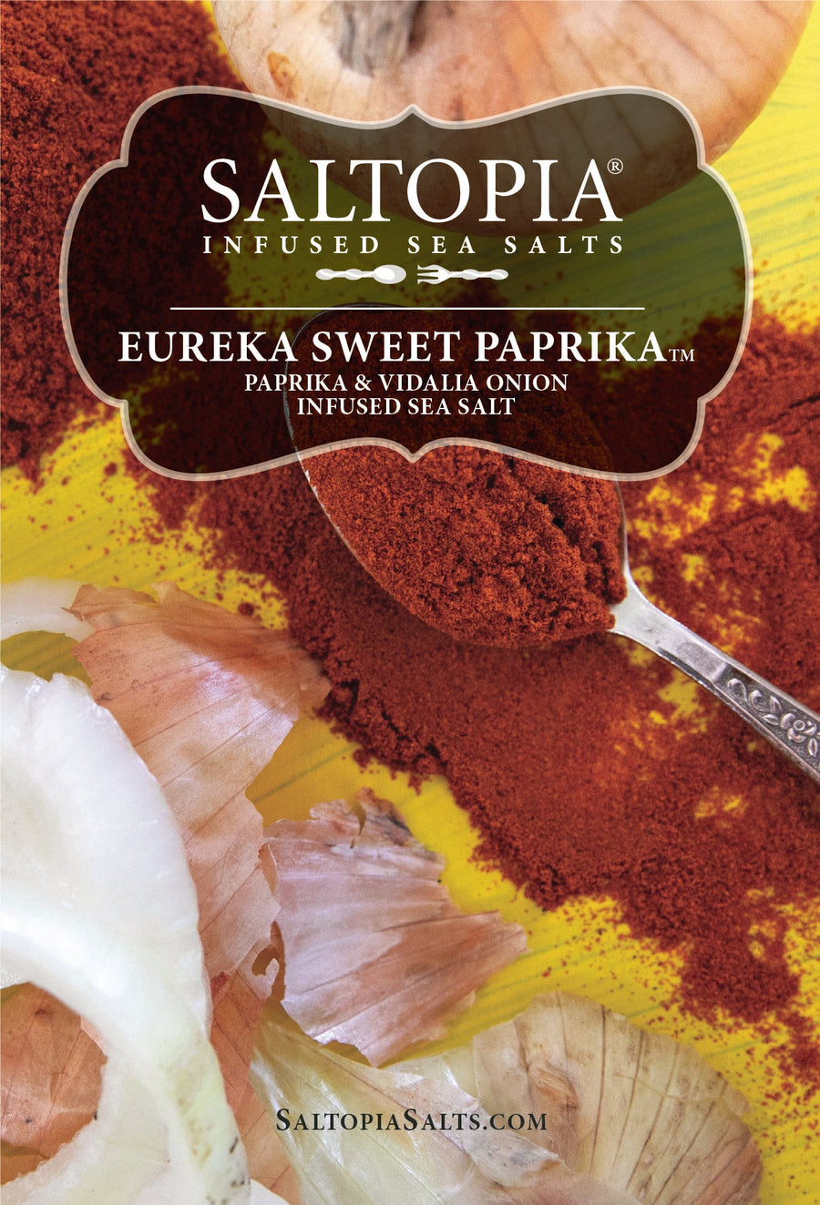 Product photo for Paprika & Onion infused salt – EUREKA SWEET PAPRIKA