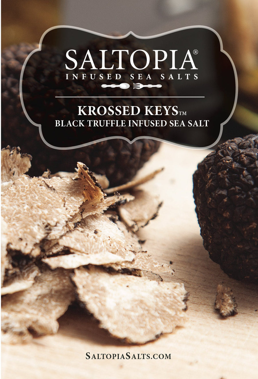 Product photo for Truffle Salt, Black Italian Truffles – KROSSED KEYS