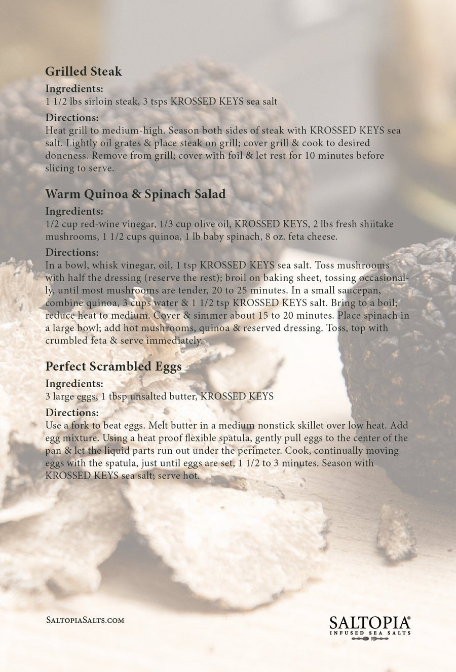Product photo for Truffle Salt, Black Italian Truffles – KROSSED KEYS