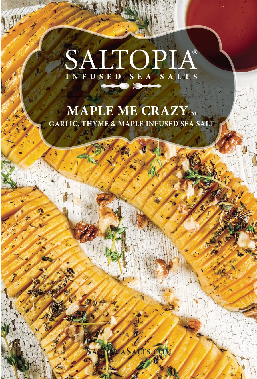 Product photo for Maple Garlic & Thyme infused salt – MAPLE ME CRAZY