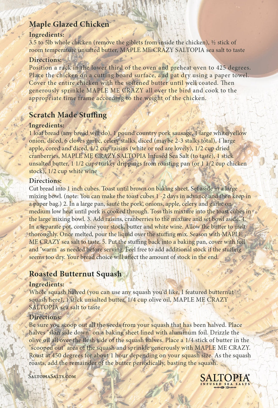 Product photo for Maple Garlic & Thyme infused salt – MAPLE ME CRAZY