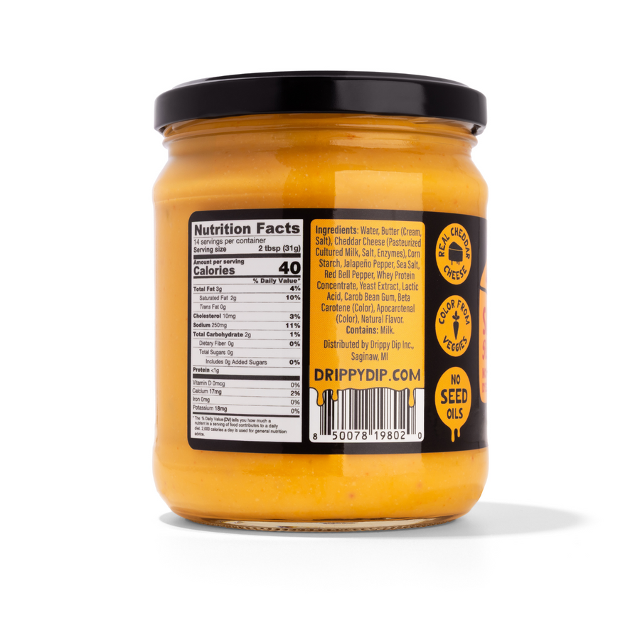 Salsa con Queso Cheese Dip – Cheddar & Jalapeño — ingredients or nutrition information