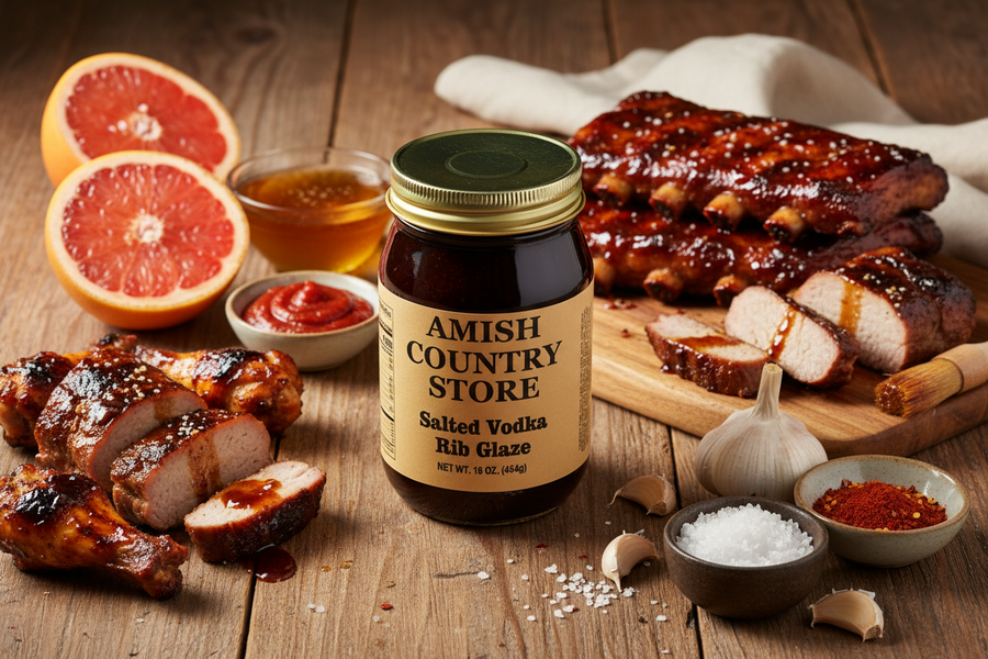 Salted Vodka Rib Glaze | Award-Winning Sweet & Salty BBQ Glaze | 16 oz – product listing image 1