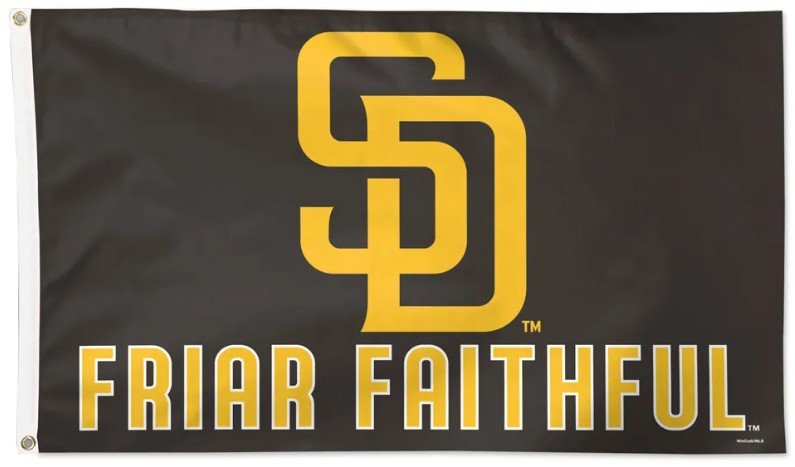 San Diego Padres 3x5 slogan flag made in USA