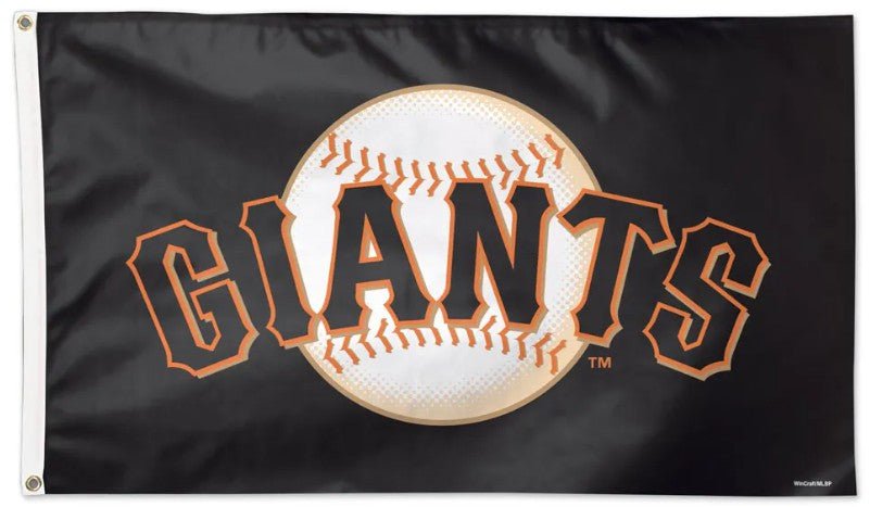 San Francisco Giants 3x5 black flag with Giants team logo