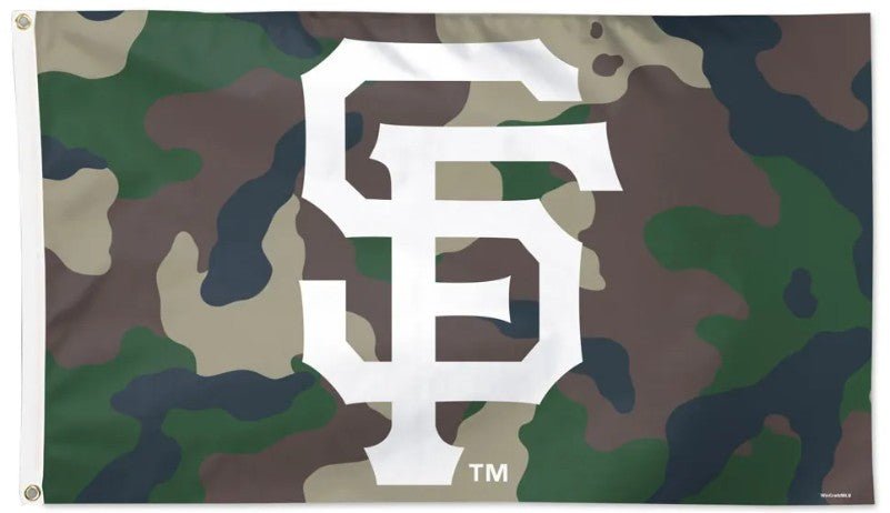 San Francisco Giants 3x5 camouflage MLB flag with team logo