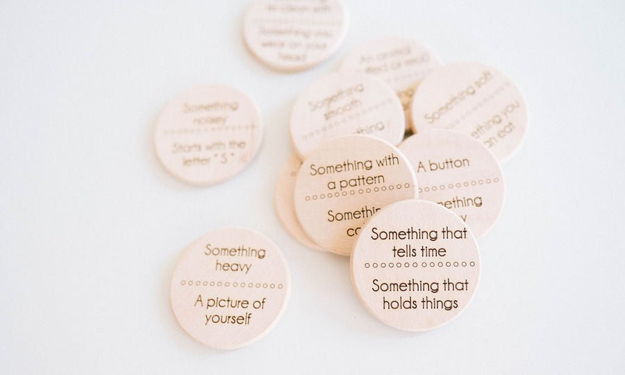 Wooden Scavenger Hunt Coins: 40 Find-It Prompts