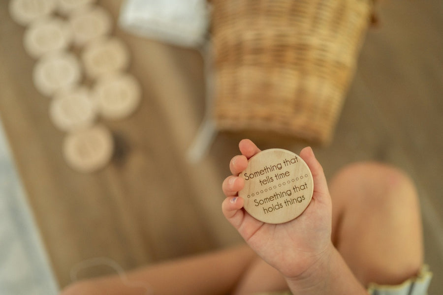 Wooden Scavenger Hunt Coins: 40 Find-It Prompts