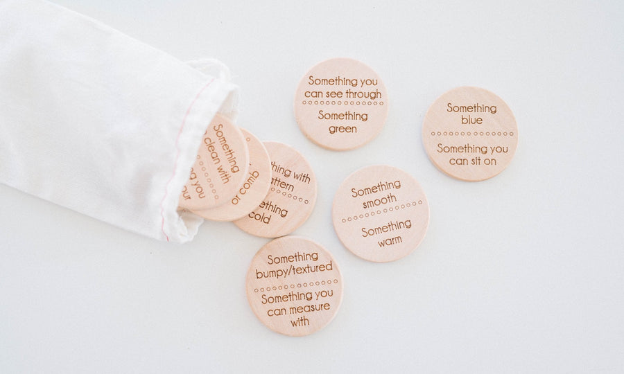 Wooden Scavenger Hunt Coins: 40 Find-It Prompts