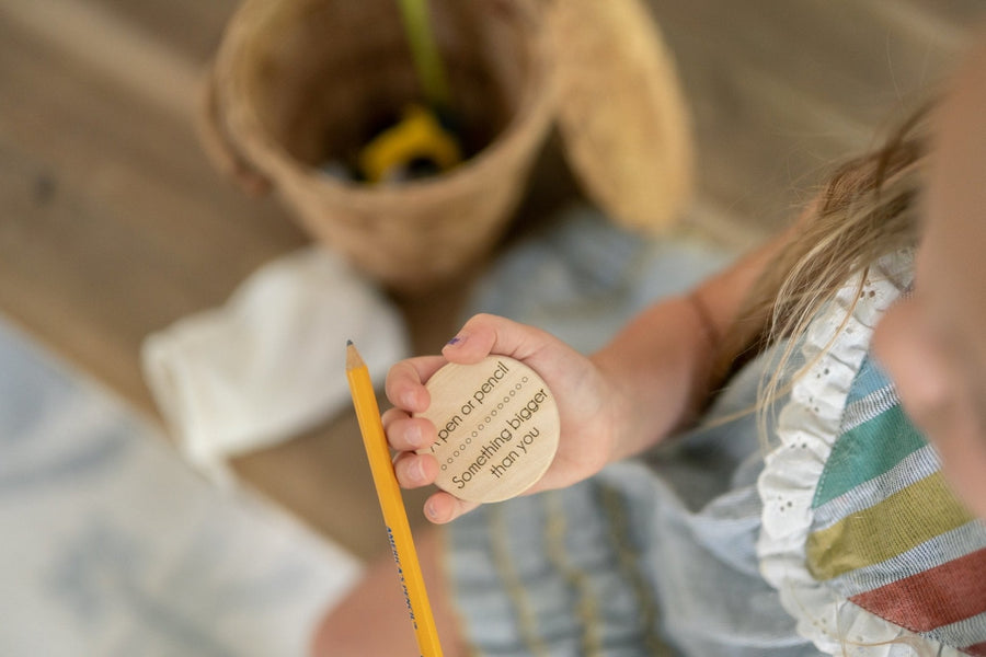 Wooden Scavenger Hunt Coins: 40 Find-It Prompts