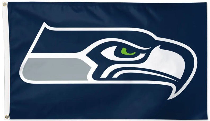 Seattle Seahawks 3x5 striped NFL flag with team logo