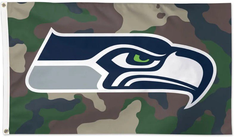 Seattle Seahawks 3x5 retro logo NFL flag made in USA