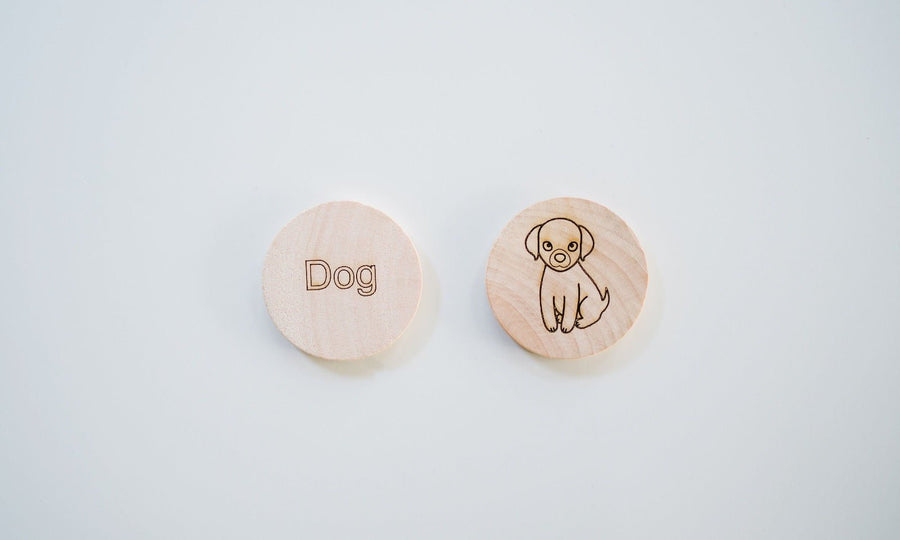 Sight Word Matching Game: 24 Wooden Tiles