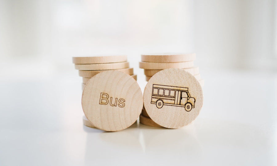 Sight Word Matching Game: 24 Wooden Tiles