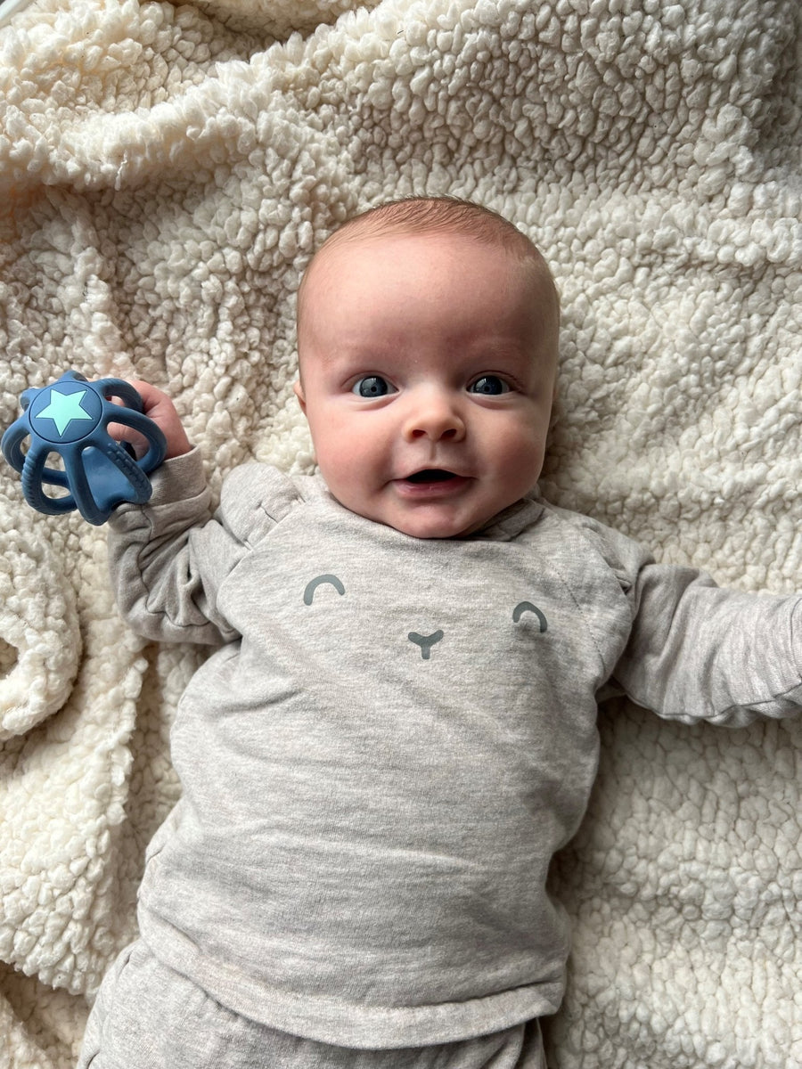 Silicone Sensory Teething Ball: 3-Inch Grasping Toy