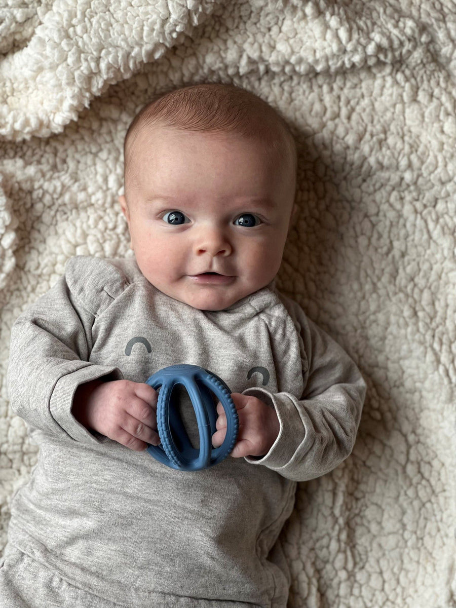 Silicone Sensory Teething Ball: 3-Inch Grasping Toy