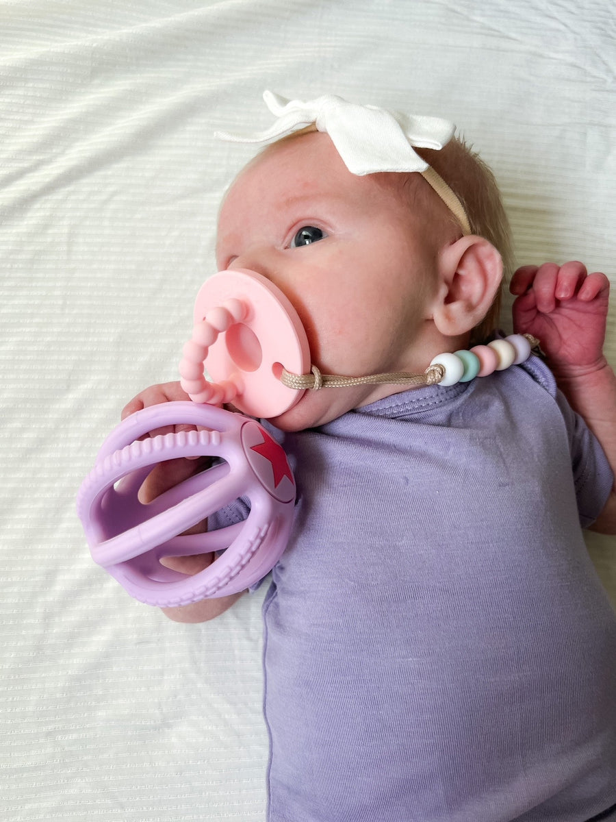 Silicone Sensory Teething Ball: 3-Inch Grasping Toy