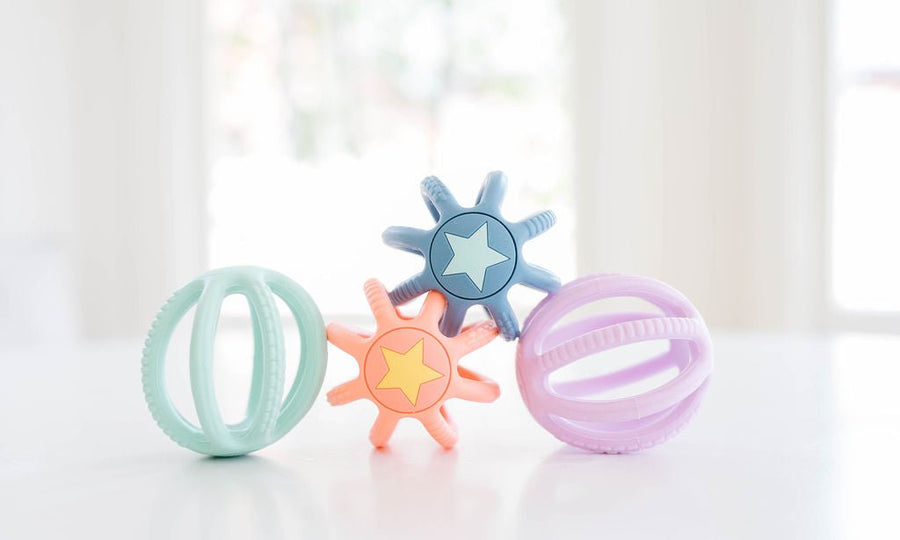 Silicone Sensory Teething Ball: 3-Inch Grasping Toy