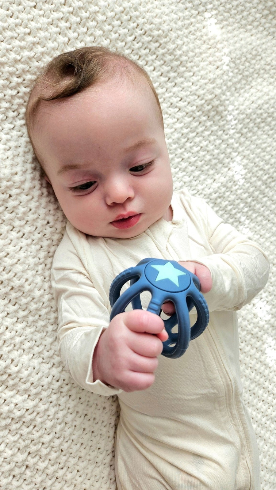 Silicone Sensory Teething Ball: 3-Inch Grasping Toy