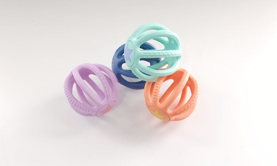Silicone Sensory Teething Ball: 3-Inch Grasping Toy