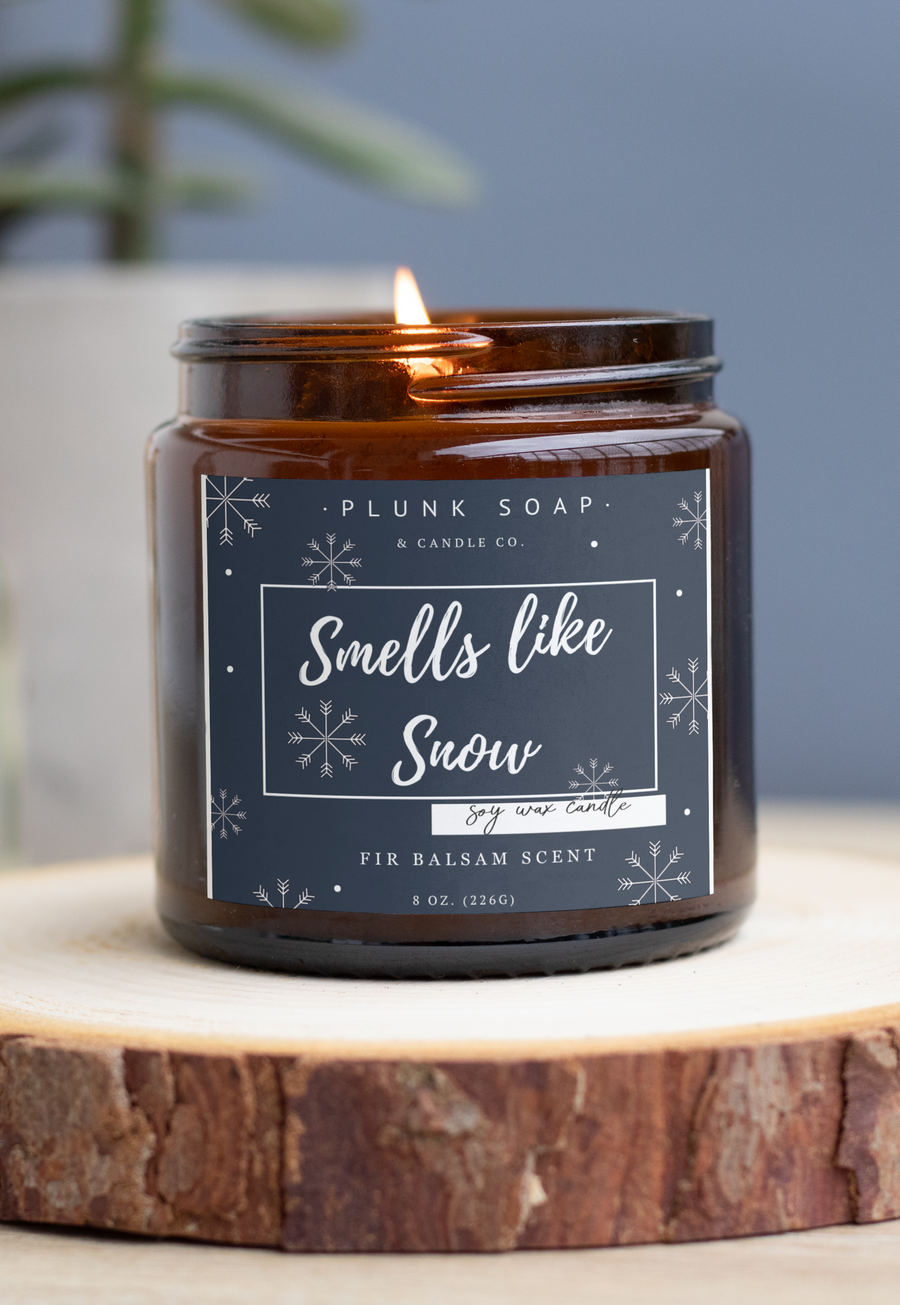 It Smells Like Snow Funny Scented Soy Candle