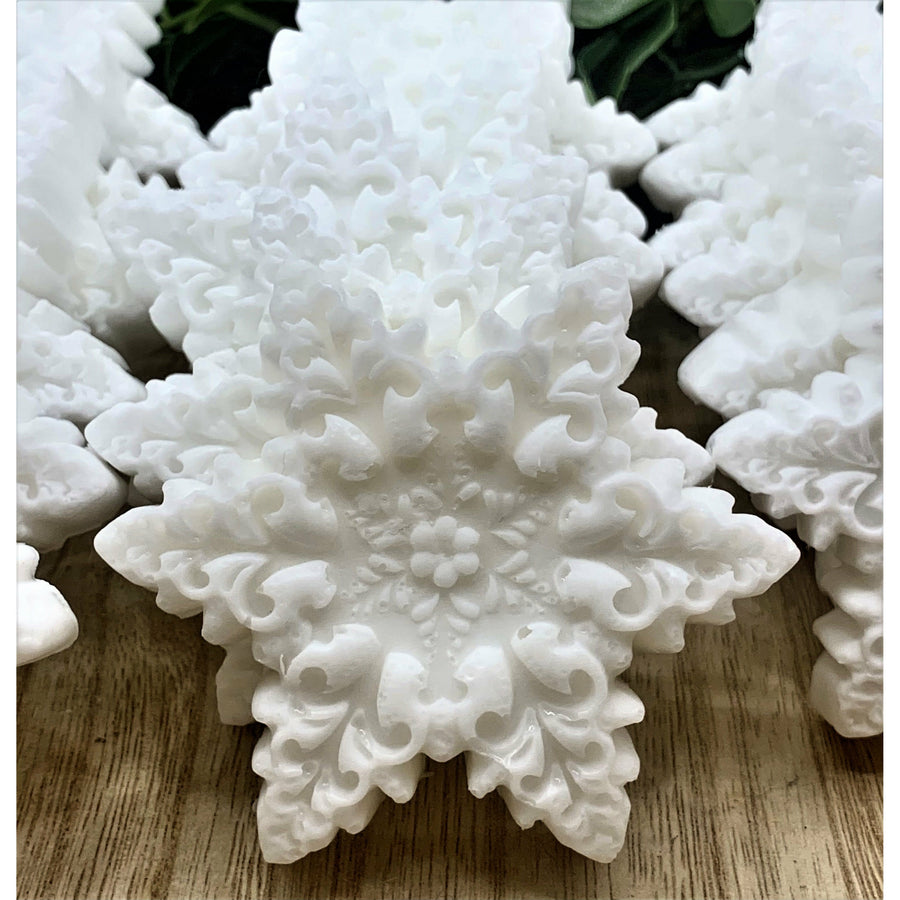 10 Snowflake Soaps
