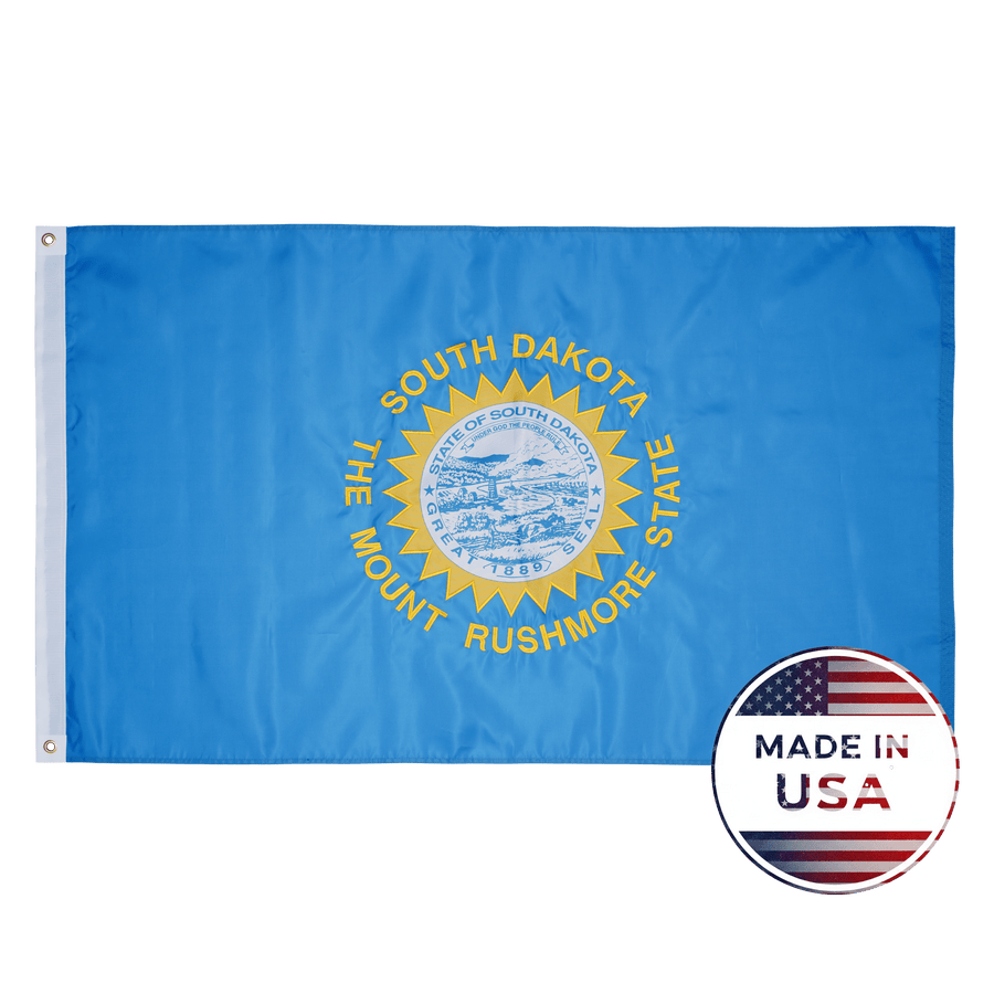 South Dakota 3x5 state flag made in USA with embroidered state seal