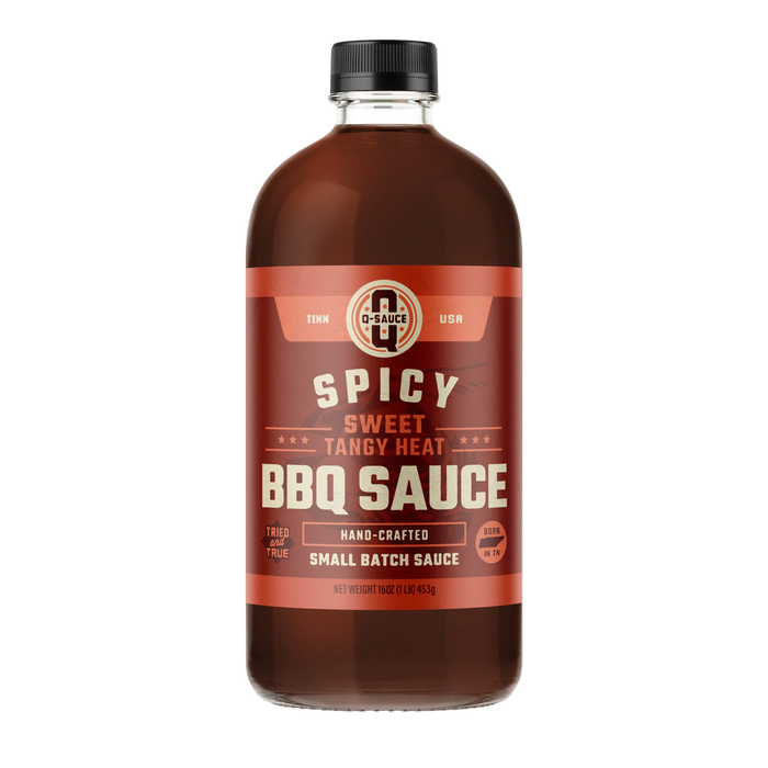 Spicy sweet and tangy barbecue sauce in a bottle
