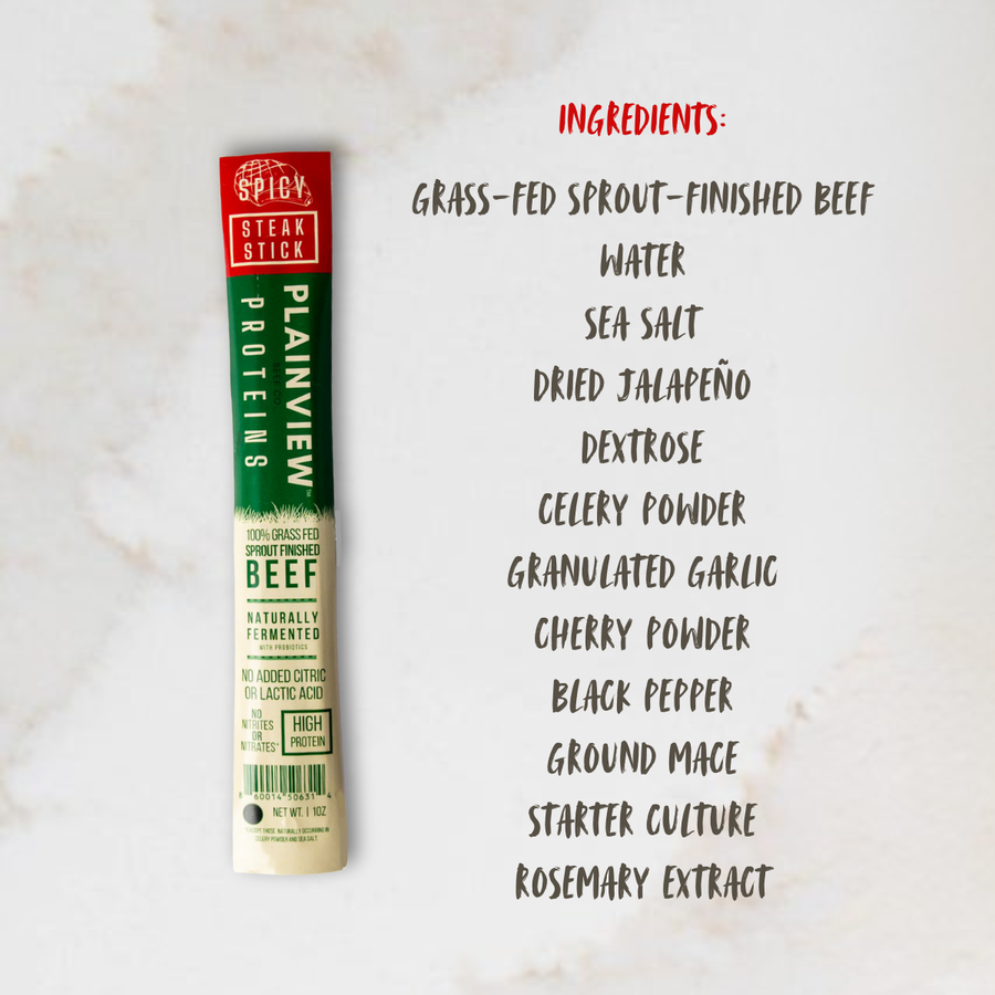 Product photograph for Fermented Grass-Fed Beef Snack Sticks