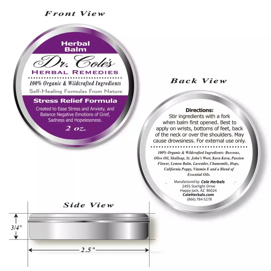 29 - Dr. Cole’s Organic Stress Relief Herbal Balm