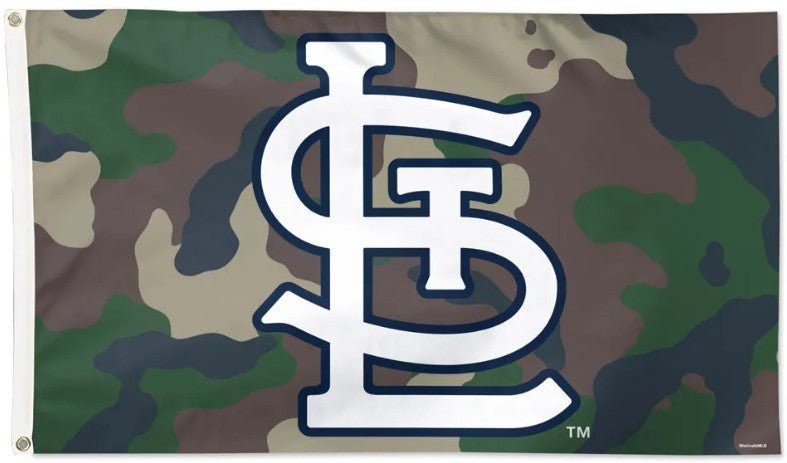 St. Louis Cardinals 3x5 camouflage MLB flag with team logo