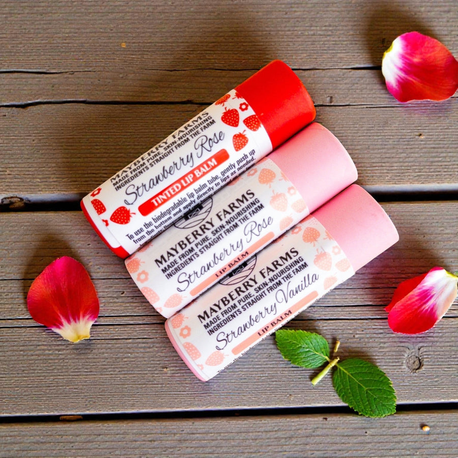 Strawberry Rose Tallow Lip Balm – product photo 5