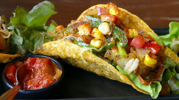 Filled tacos illustrating a Tex-Mex Taco seasoning serving idea