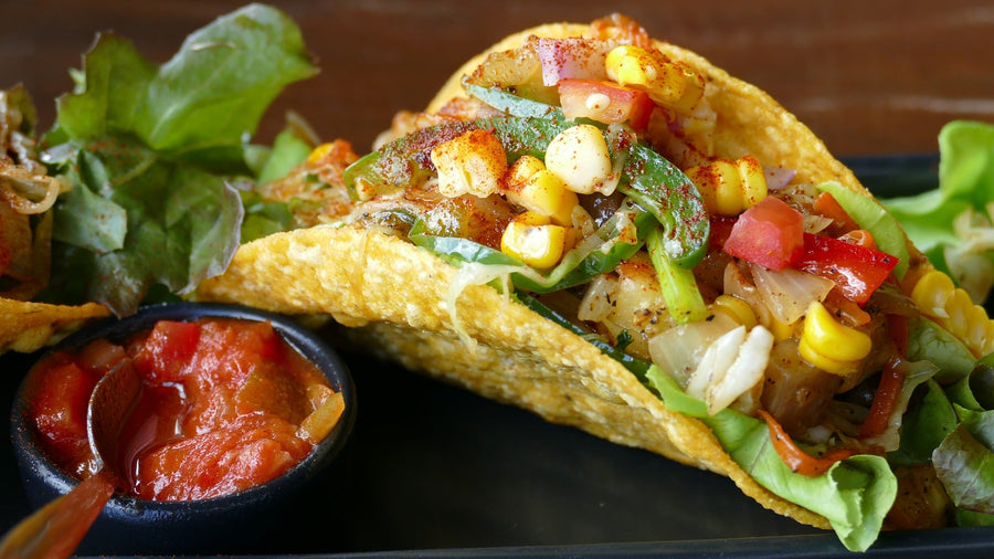 Filled tacos illustrating a Tex-Mex Taco seasoning serving idea
