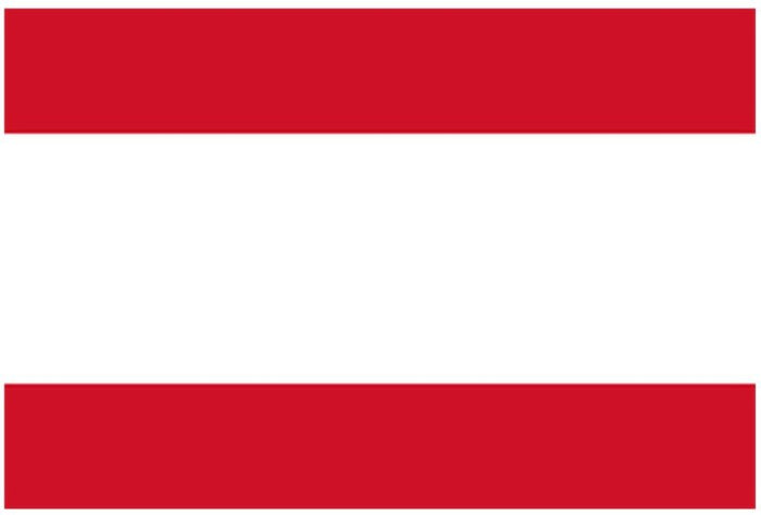 Tahiti French Polynesia flag made in USA with red white red bands canoe sun and ocean-wave emblem