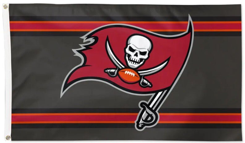 Tampa Bay Buccaneers 3x5 striped NFL flag with team logo