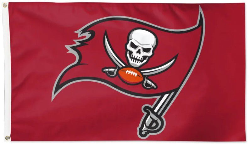 Tampa Bay Buccaneers 3x5 flag with deluxe red background